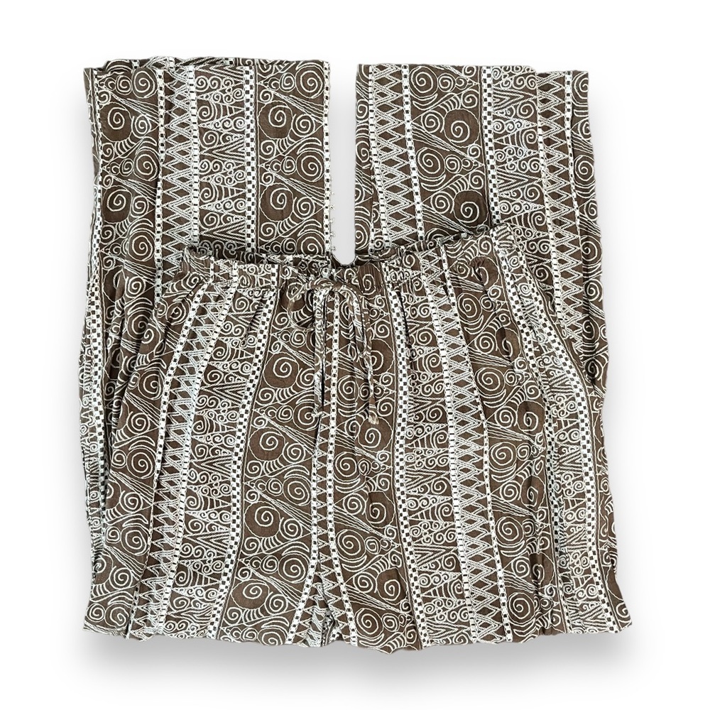 Vintage Boho Patterned High Waisted Pants